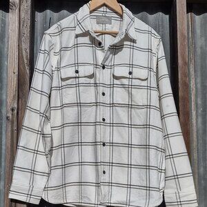 Everlane Men's Heavyweight OverShirt Stripes Long Sleeve Casual Shacket Large